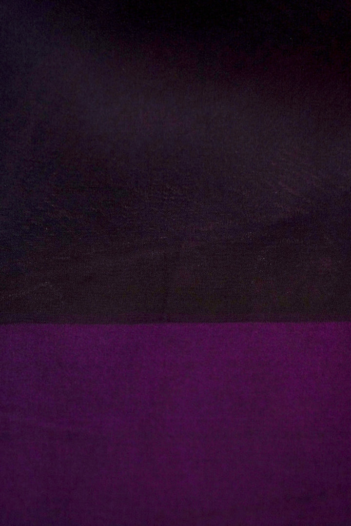 Banarasi Chevron Weave Purple Pure Organza Elephant Motif Saree