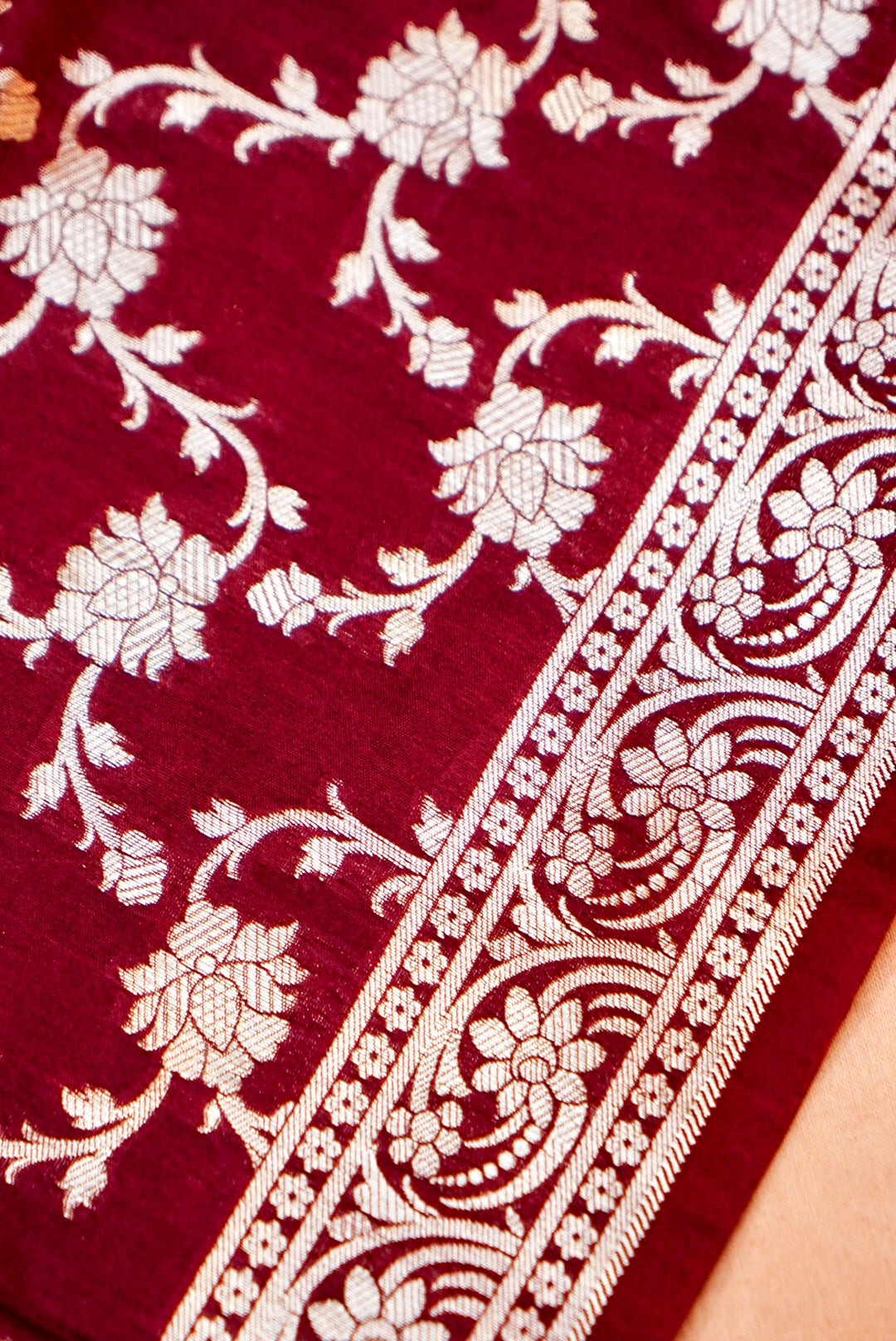 Maroon Bridal Banarasi Silk Suit with Banarasi Booti Dupatta