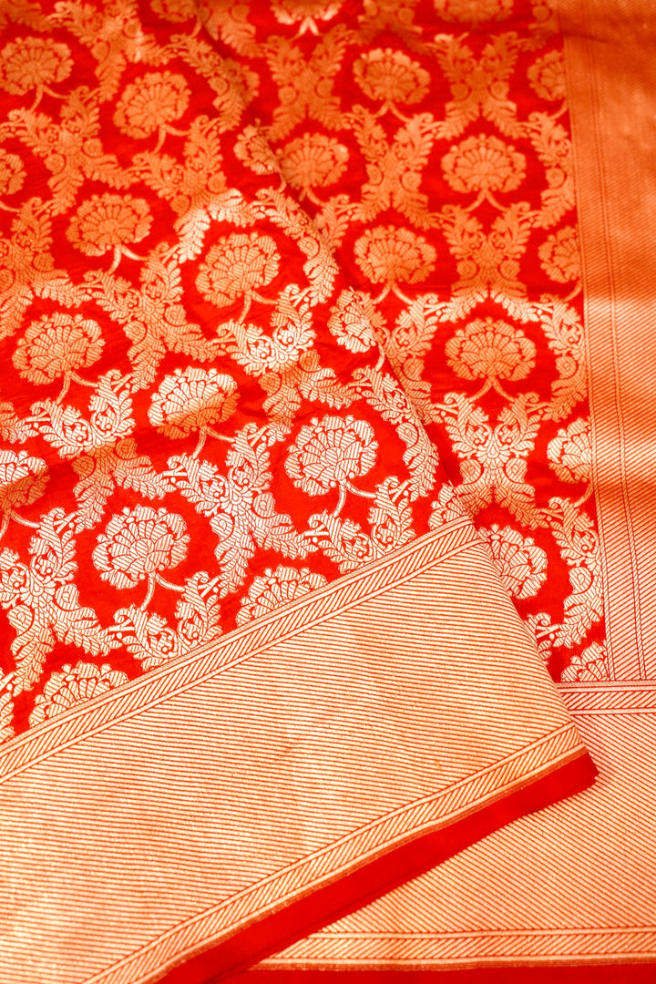 Deepika Padukone Inspired Handwoven Banarasi Pure Katan Silk Bridal Saree