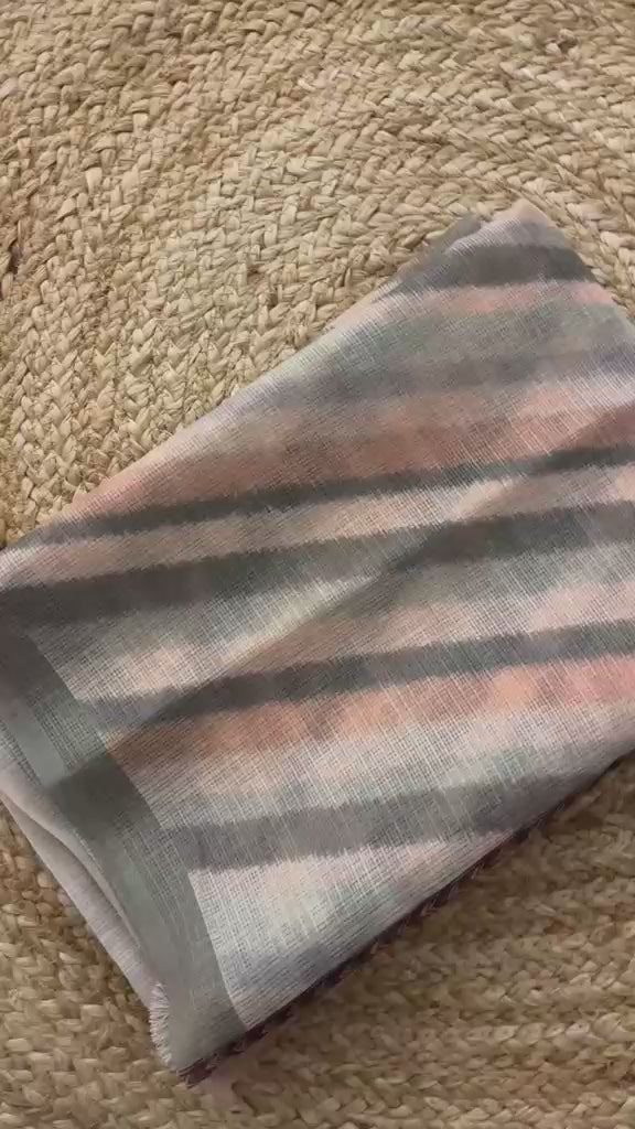 Multi Color Royal Kota Saree with Aari Tari Leheriya Work &amp; Kalamkari Pallu
