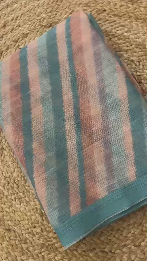 Royal Kota Saree with Aari Tari Multi Color Leheriya Design &amp; Artistic Kalamkari Pallu