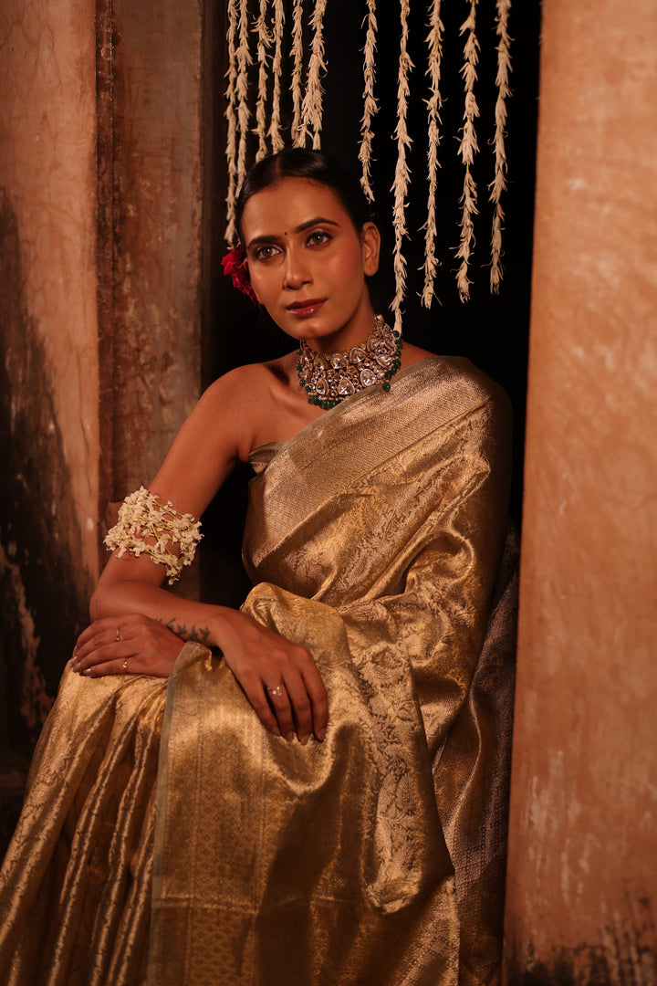 Sage Majesty Pure Brocade Katan Silk Banarasi Saree