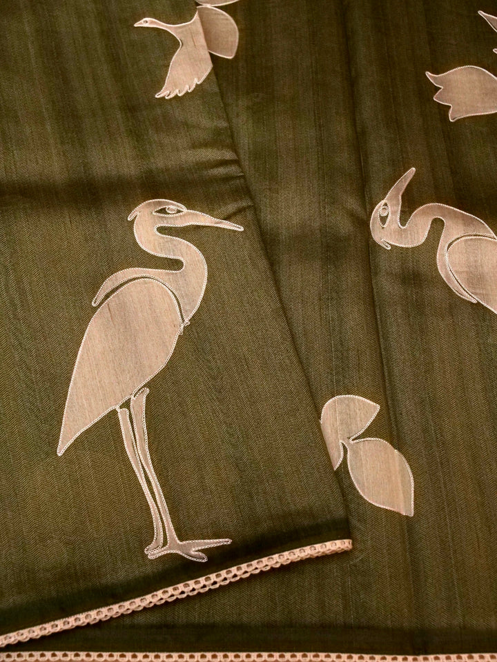 One Saree for Every Day of Summer- Mud Green Cotton saree