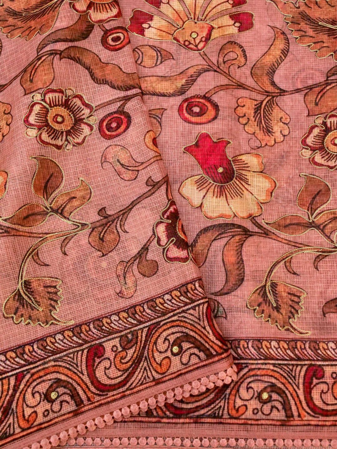 One Saree for Every Day of Summer-Peach cotton saree