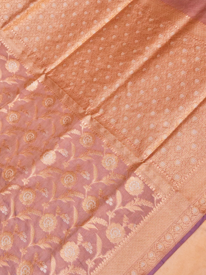 Handloom Tissue by Katan Silk Floral Jaal Sonaroopa Saree