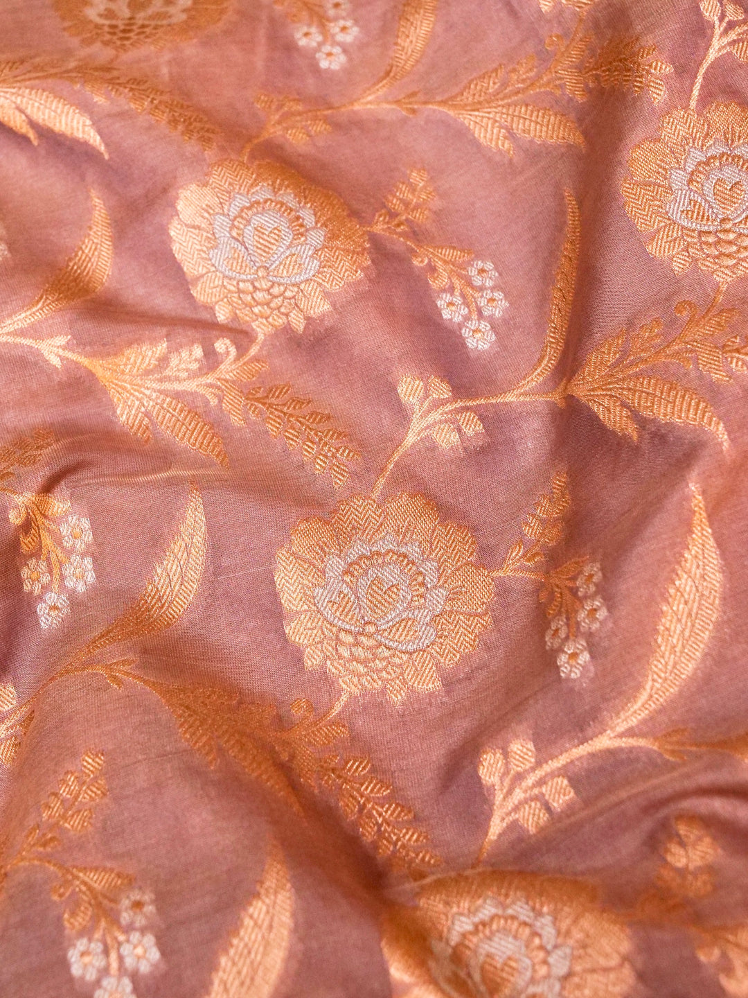 Handloom Tissue by Katan Silk Floral Jaal Sonaroopa Saree