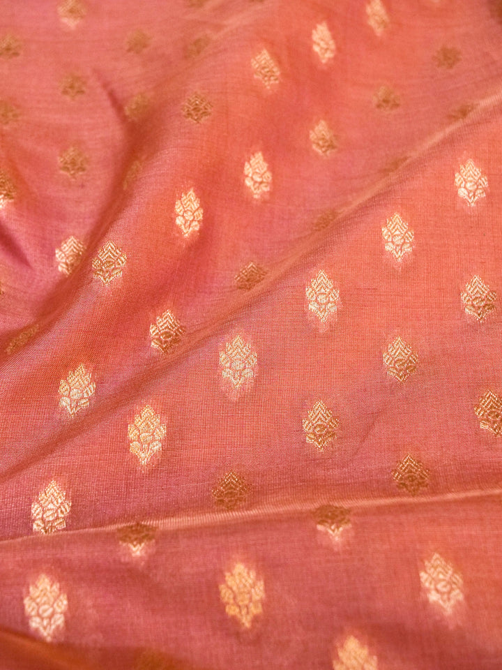 Raw Pink Handloom Saree with Khadwa Woven