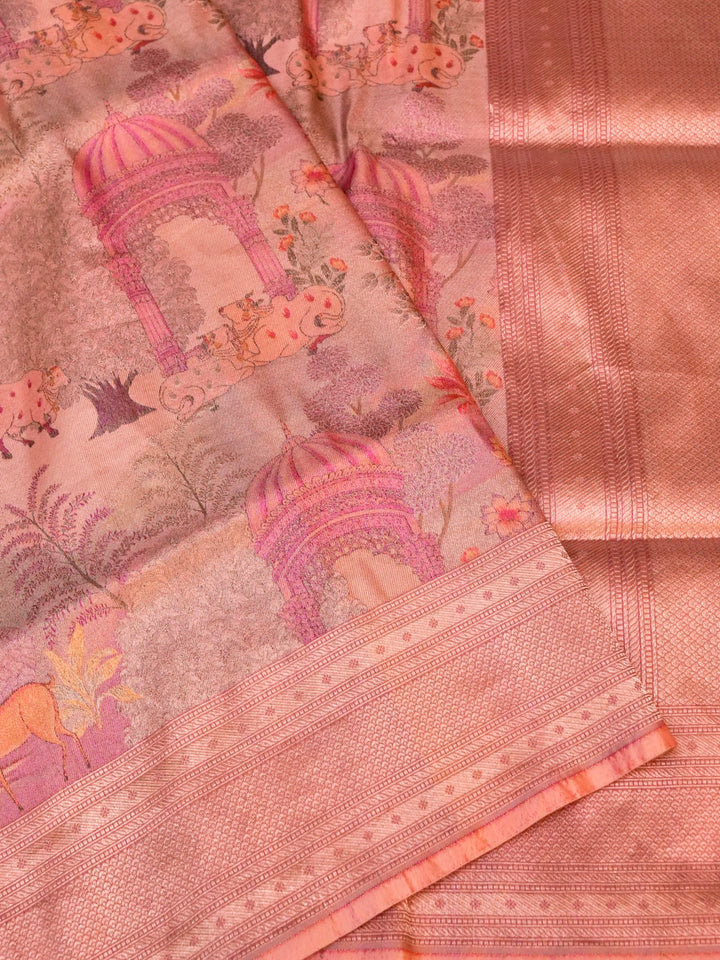 Handloom Katan by Tissue Pichwai Woven Handcrafted Saree