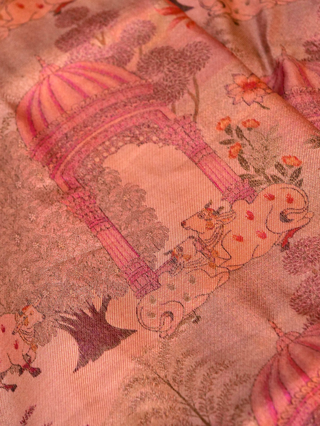 Handloom Katan by Tissue Pichwai Woven Handcrafted Saree