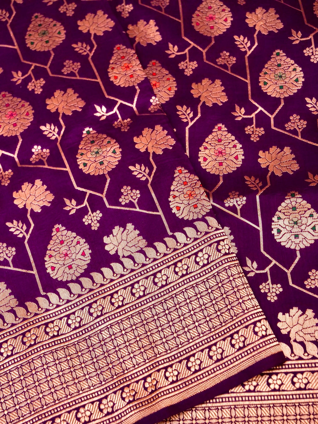 Handloom Banarasi Regal Purple Katan Silk Saree