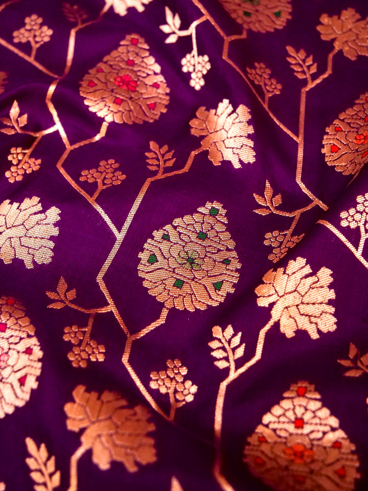 Handloom Banarasi Regal Purple Katan Silk Saree