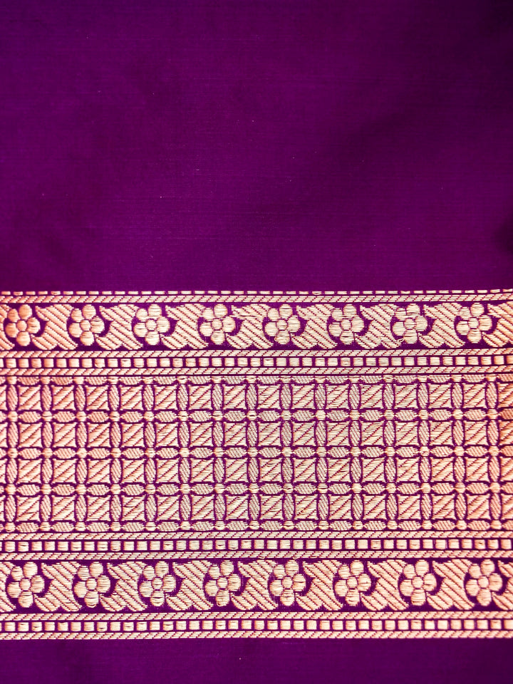 Handloom Banarasi Regal Purple Katan Silk Saree