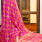 Banarasi Bandhej Khaddi Georgette Silk Saree