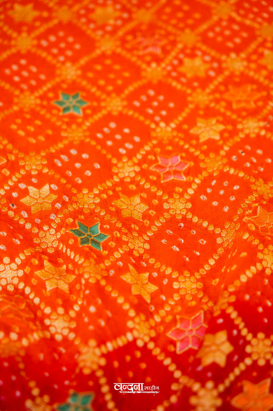 Banaras Khaddi Georgette Bandhej Dupatta