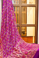 Banarasi Bandhej Khaddi Georgette Silk Saree