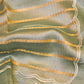 Golden Striped with Multicolored Embroidered Organza Saree