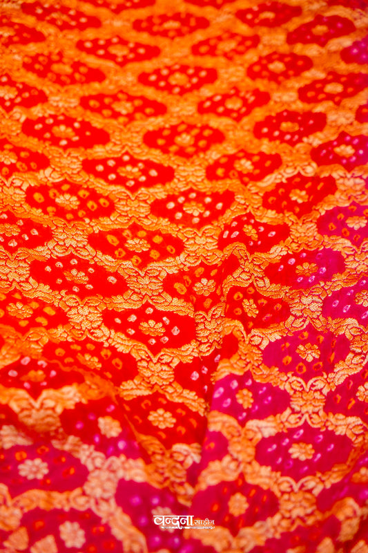 Banaras Khaddi Georgette Bandhej Dupatta
