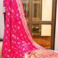 Banarasi Bandhej Khaddi Georgette Silk Saree