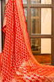 Banarasi Bandhej Khaddi Georgette Silk Saree